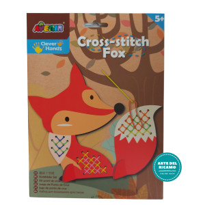 Embroidery Kit for Kids - Cross Stitch Fox